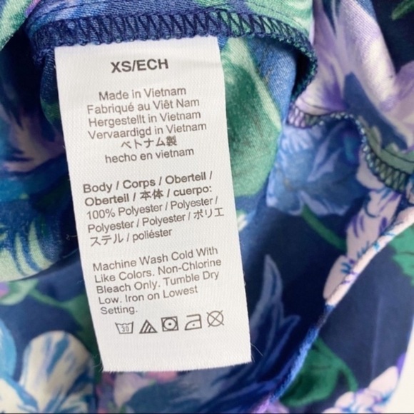 J.CREW Ruffle Neck Long Sleeve Floral Top 365 Crepe XS - Picture 11 of 12